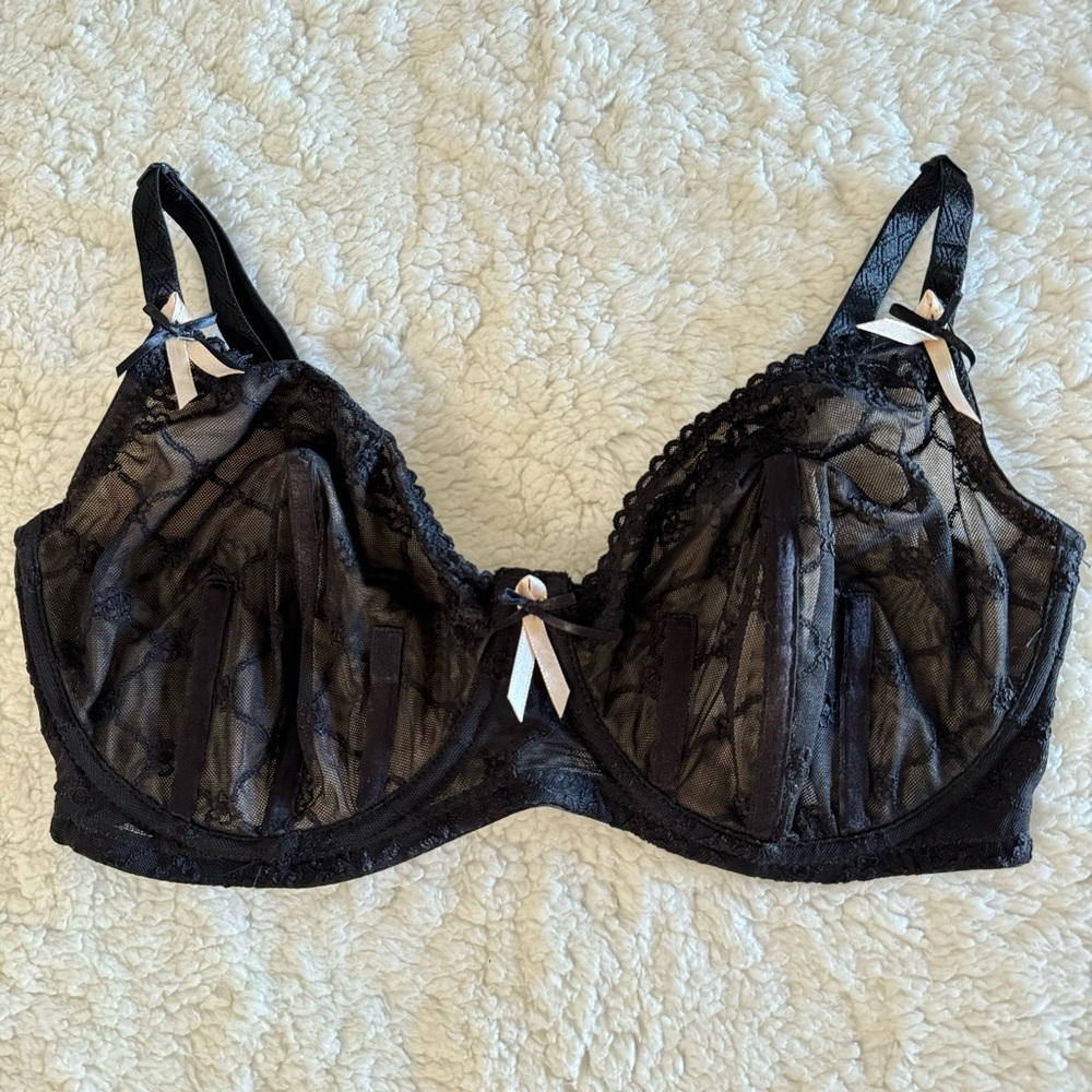 FREDRICK'S of HOLLYWOOD MARILYN FULL COVERAGE UNDERWIRE BRA, 36-DD, BLACK